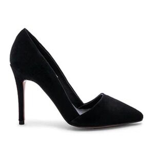 Alias Mae Talise Black Suede Pointed Toe D'Orsay Stiletto Pumps Heels Sz 40 /9.5